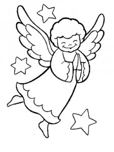 Christmas Angel coloring page 6 - Free printable
