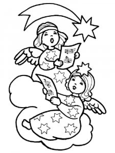 Christmas Angel coloring page 7 - Free printable