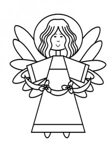 Christmas Angel coloring page 9 - Free printable