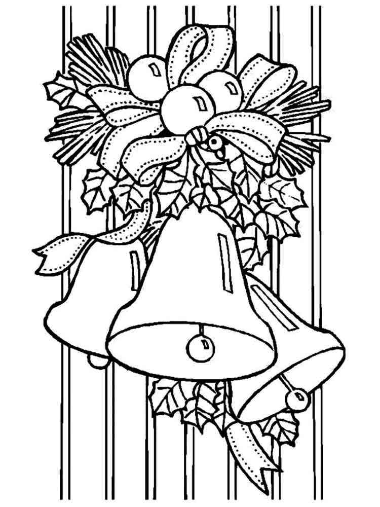 Christmas Bells coloring pages. Free Printable Christmas Bells coloring
