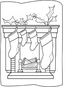 Christmas Chimneys coloring page 2 - Free printable