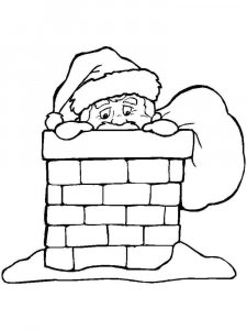 Christmas Chimneys coloring page 4 - Free printable