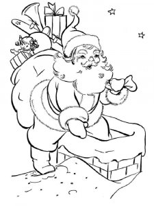 Christmas Chimneys coloring page 6 - Free printable