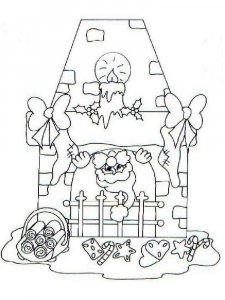 Christmas Chimneys coloring page 7 - Free printable