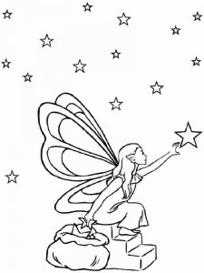 Christmas Fairy coloring page 14 - Free printable