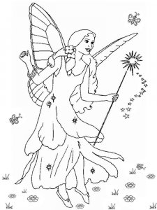 Christmas Fairy coloring page 4 - Free printable