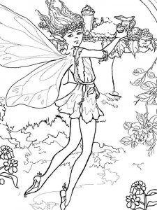 Christmas Fairy coloring page 6 - Free printable