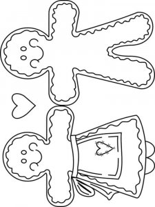 Christmas Gingerbread coloring page 13 - Free printable