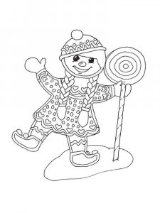 Christmas Gingerbread coloring page 3 - Free printable