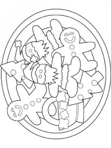 Christmas Gingerbread coloring page 5 - Free printable