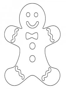 Christmas Gingerbread coloring page 6 - Free printable
