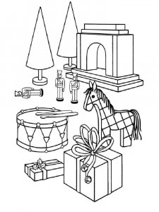 Christmas toy coloring page 3 - Free printable