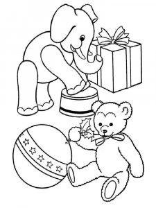 Christmas toy coloring page 5 - Free printable