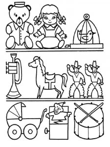 Christmas toy coloring page 6 - Free printable