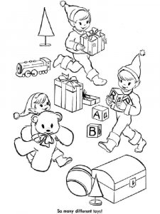 Christmas toy coloring page 7 - Free printable
