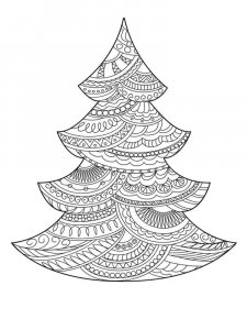 Christmas Tree coloring page 1 - Free printable