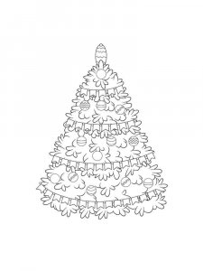 Christmas Tree coloring page 10 - Free printable