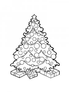 Christmas Tree coloring page 12 - Free printable