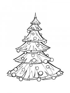 Christmas Tree coloring page 13 - Free printable