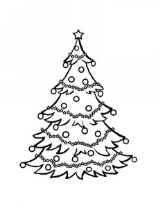 Christmas Tree coloring page 15 - Free printable