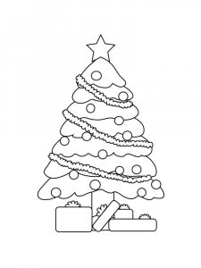 Christmas Tree coloring page 16 - Free printable