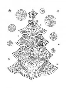 Christmas Tree coloring page 17 - Free printable