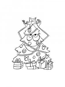 Christmas Tree coloring page 18 - Free printable