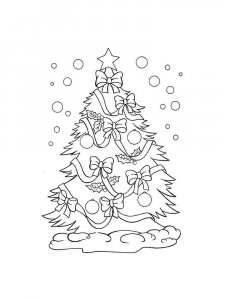 Christmas Tree coloring page 19 - Free printable