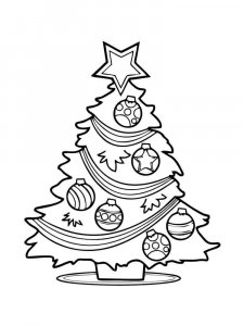 Christmas Tree coloring page 2 - Free printable