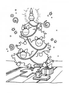 Christmas Tree coloring page 20 - Free printable