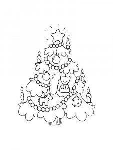 Christmas Tree coloring page 21 - Free printable