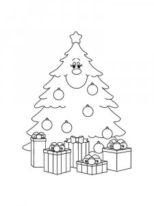 Christmas Tree coloring page 23 - Free printable
