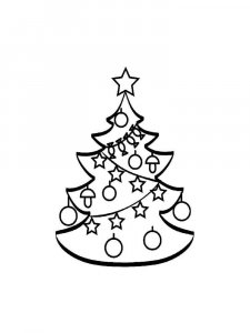 Christmas Tree coloring page 24 - Free printable