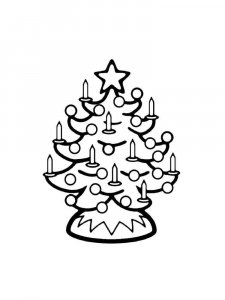 Christmas Tree coloring page 25 - Free printable