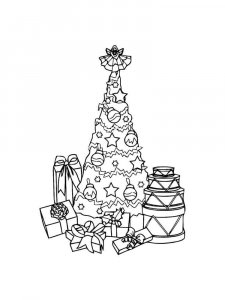 Christmas Tree coloring page 26 - Free printable