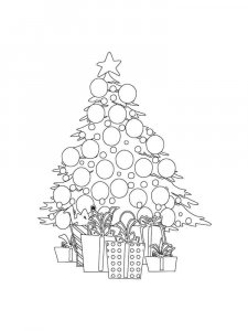 Christmas Tree coloring page 28 - Free printable