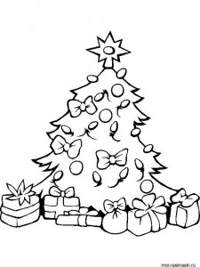 Christmas Tree coloring page 29 - Free printable