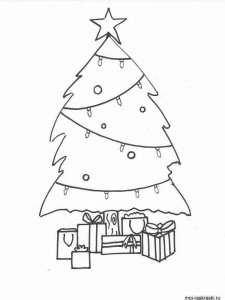 Christmas Tree coloring page 31 - Free printable