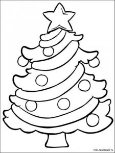 Christmas Tree coloring page 33 - Free printable