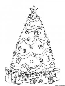 Christmas Tree coloring page 34 - Free printable