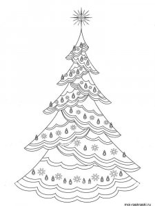 Christmas Tree coloring page 35 - Free printable
