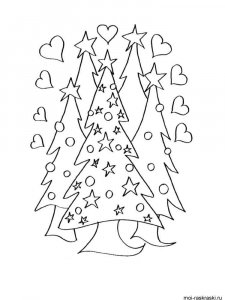 Christmas Tree coloring page 36 - Free printable
