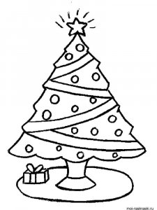 Christmas Tree coloring page 38 - Free printable