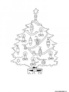 Christmas Tree coloring page 42 - Free printable