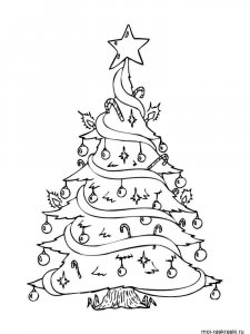 Christmas Tree coloring page 44 - Free printable