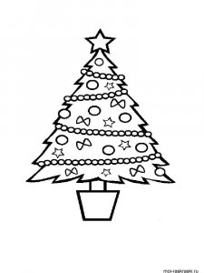 Christmas Tree coloring page 45 - Free printable