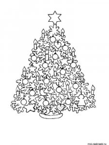 Christmas Tree coloring page 47 - Free printable