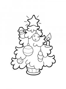 Christmas Tree coloring page 5 - Free printable
