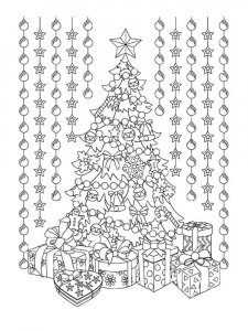 Christmas Tree coloring page 7 - Free printable