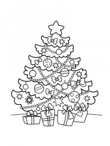 Christmas Tree coloring page 8 - Free printable